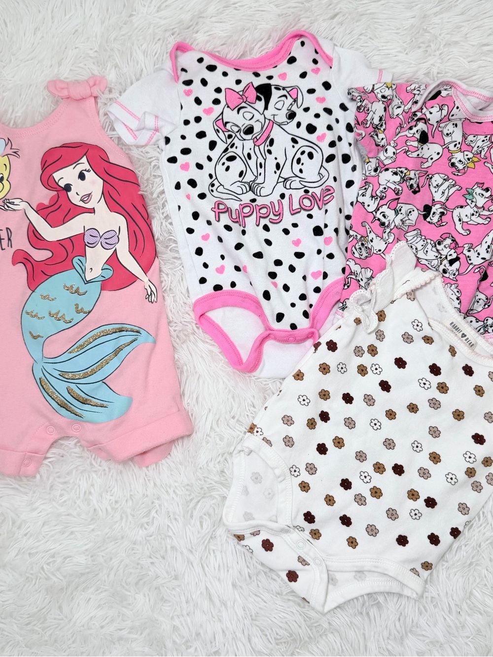 Love & Baby Peach Floral Baby Pajama Set with Green Pants - Picture 4 of 14